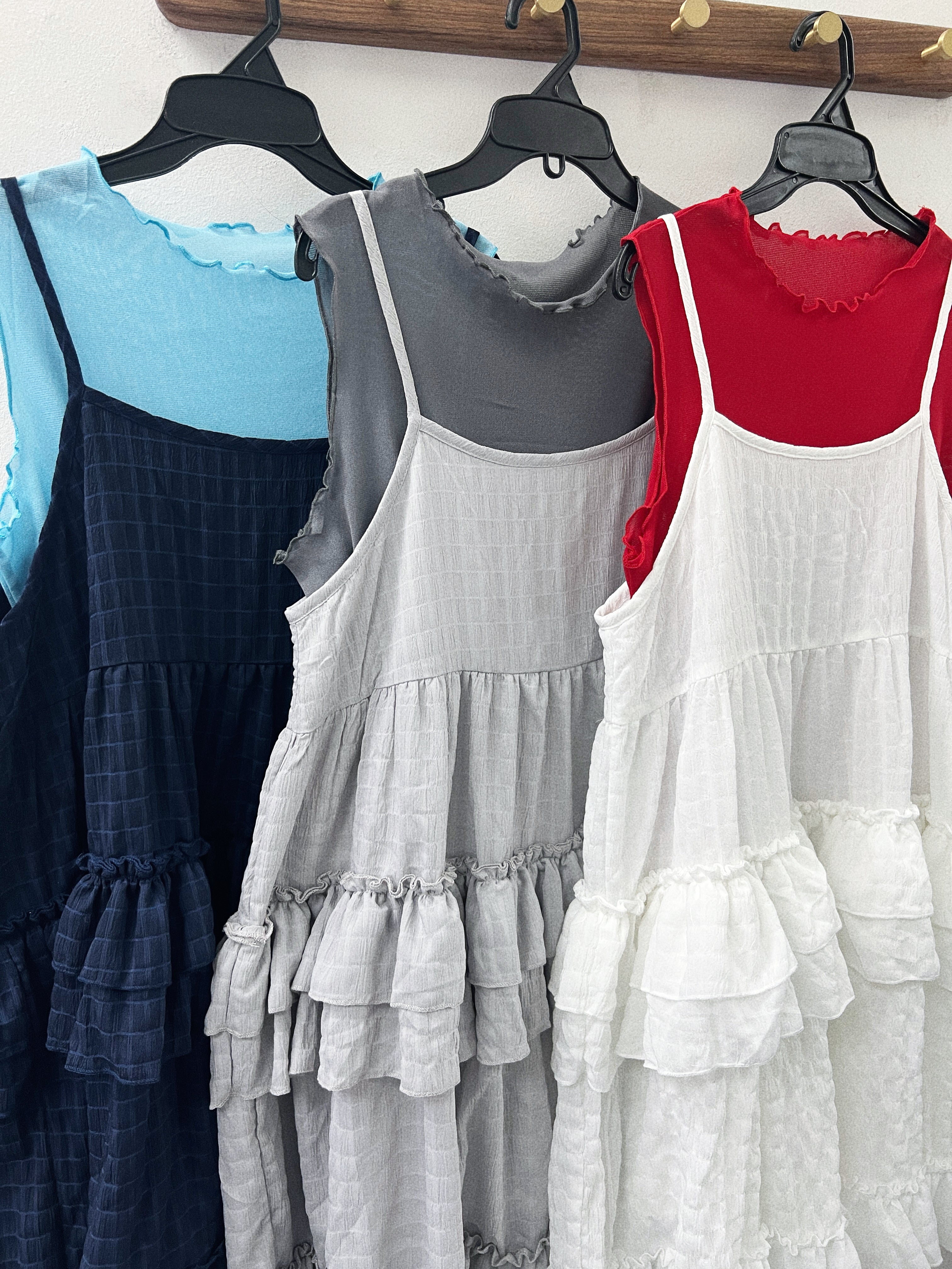 【SALE】日系感up!木耳邊透透背心內搭｜5 col