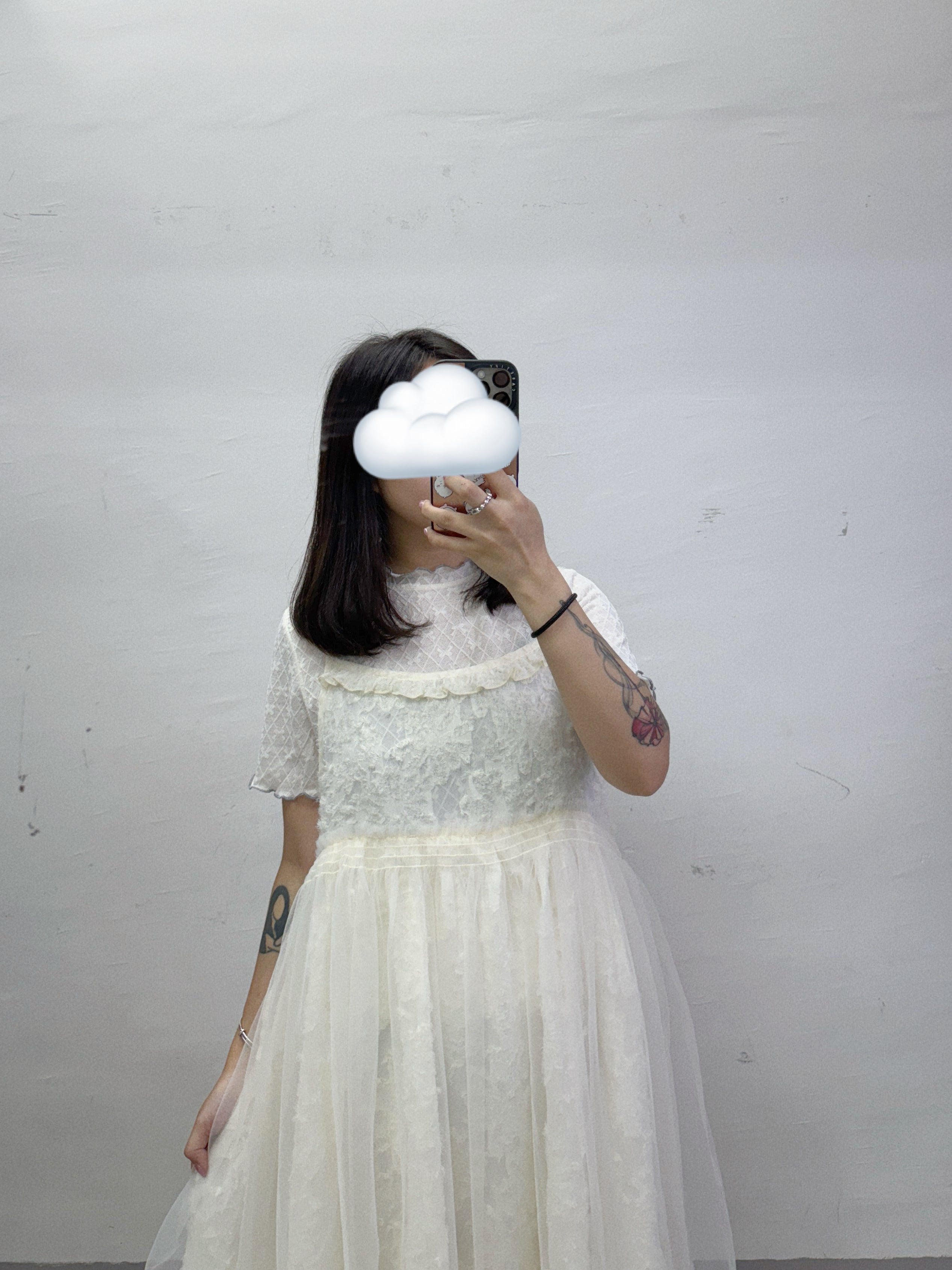 菱格蝴蝶花紋basic top丨3 col