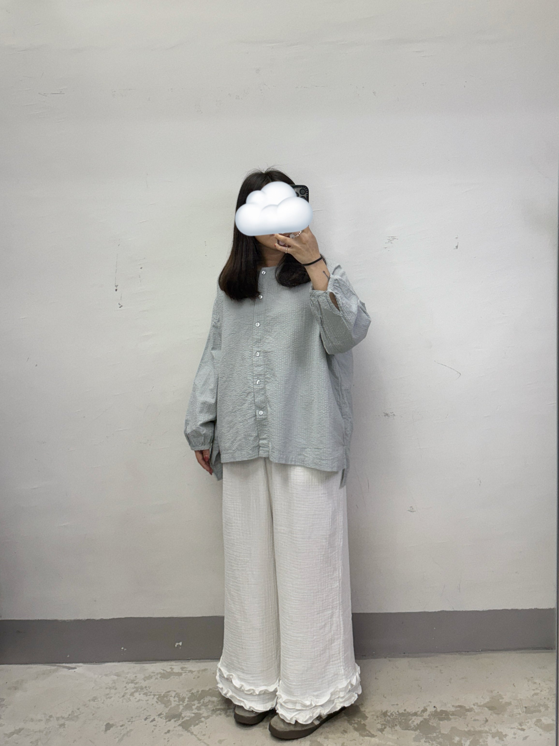 褲腳ruffle邊bb棉闊褲丨3 col