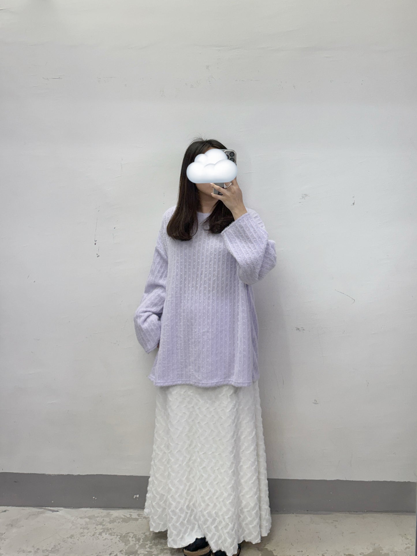 【SALE】暗花紋軟綿綿舒服針織上衣丨4 col