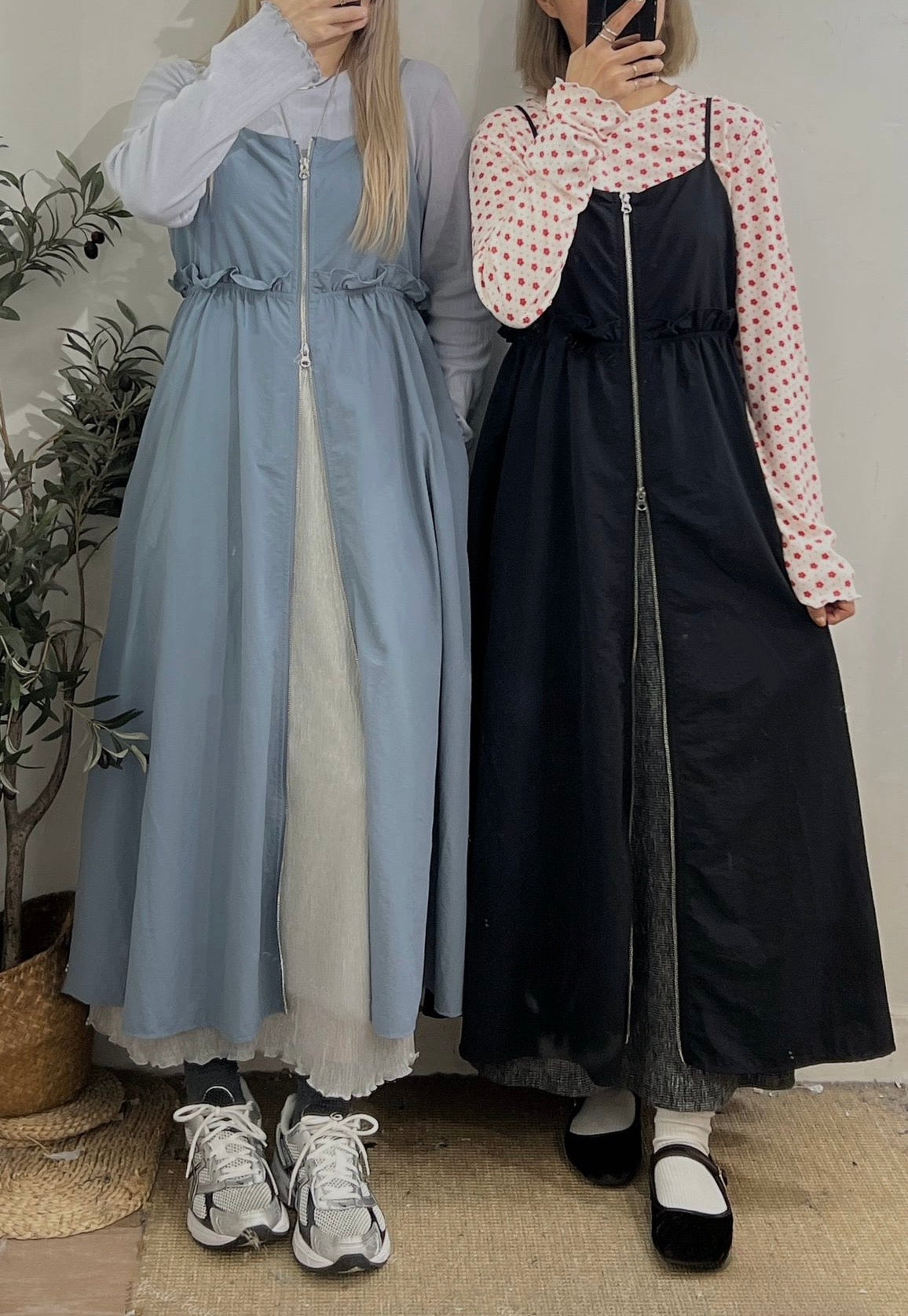 【SALE】嗦嗦風褸料吊帶ops/外搭｜藍