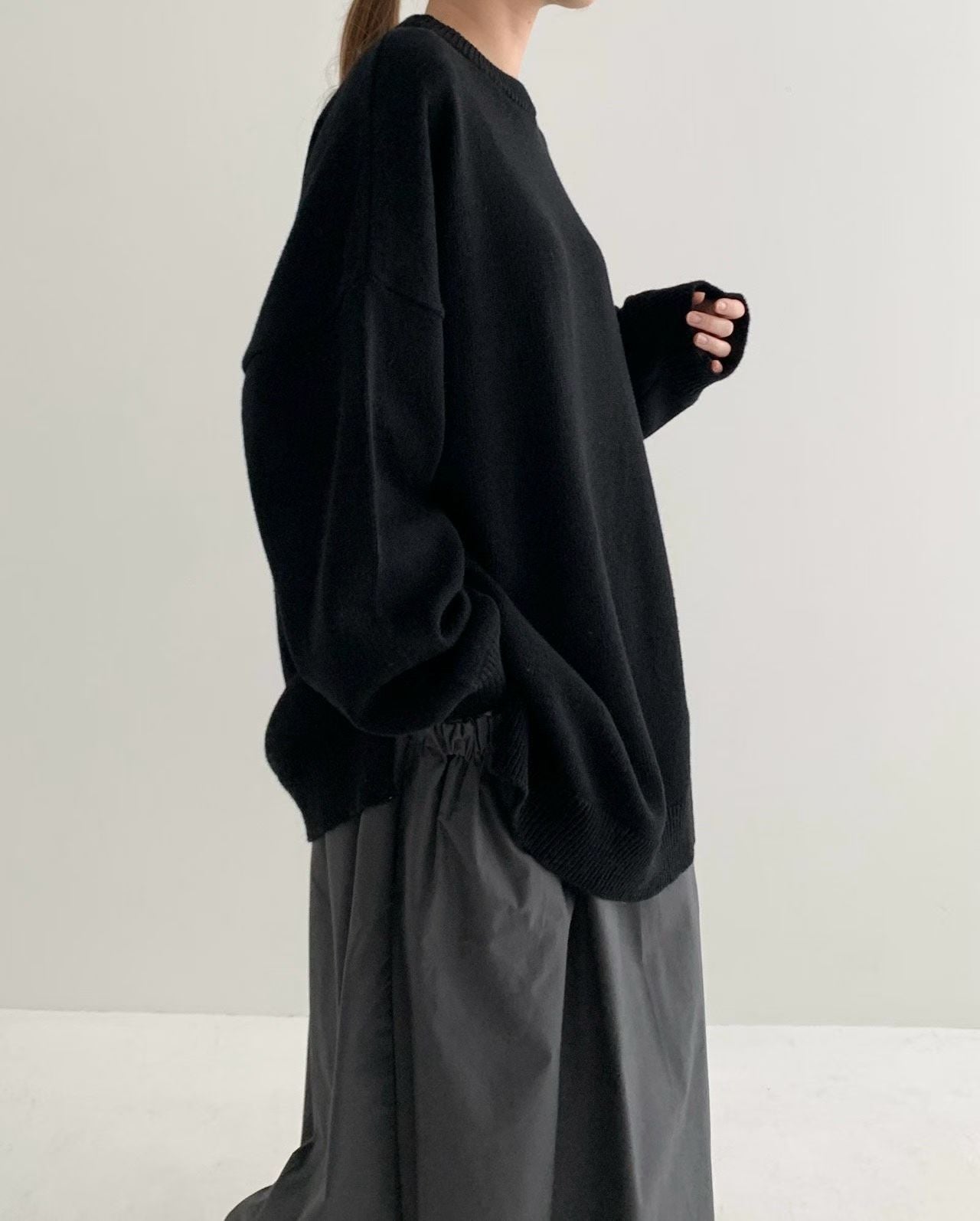 【新品優惠】兩側開叉oversize冷衫丨3 col