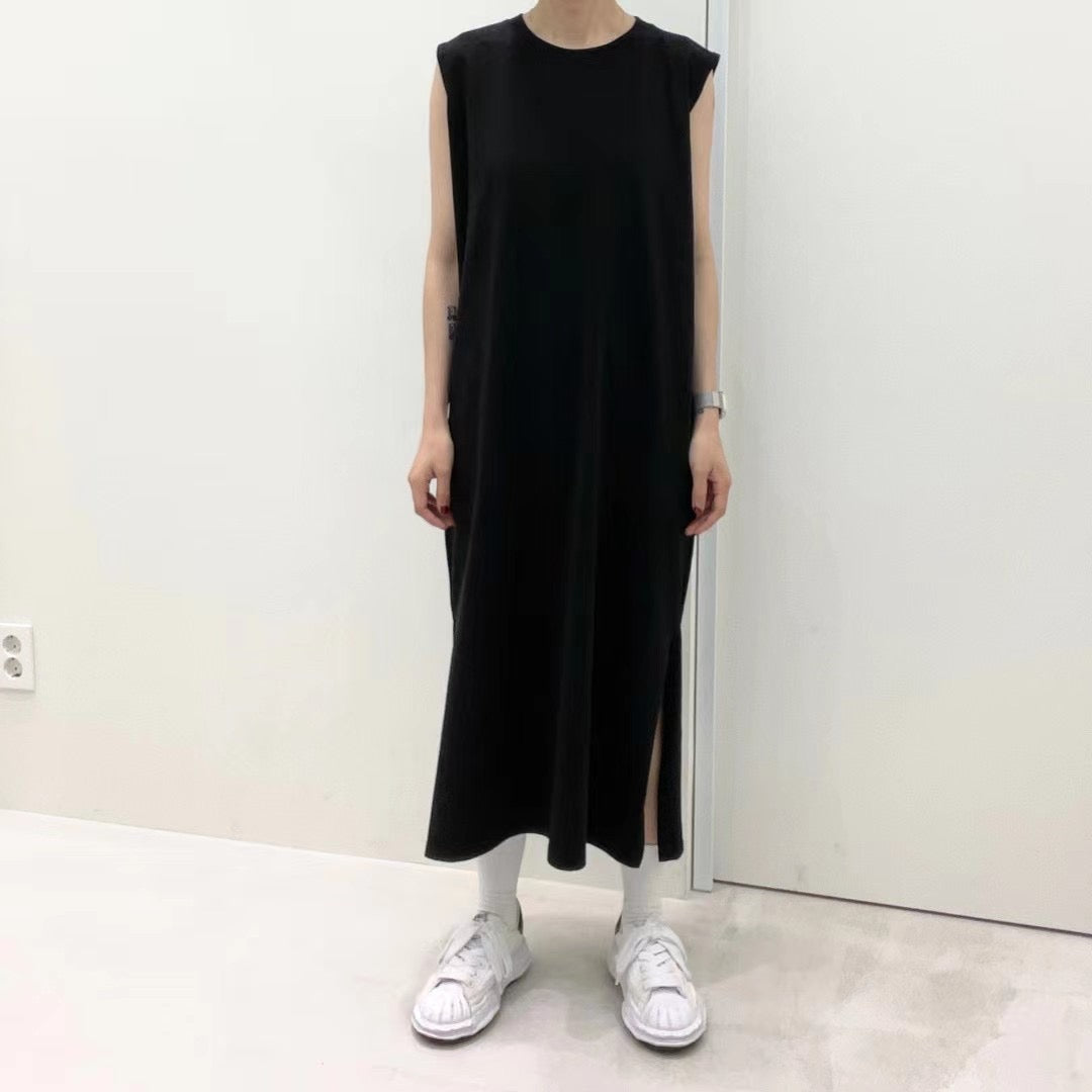【SALE】兩側開叉背心ops丨白