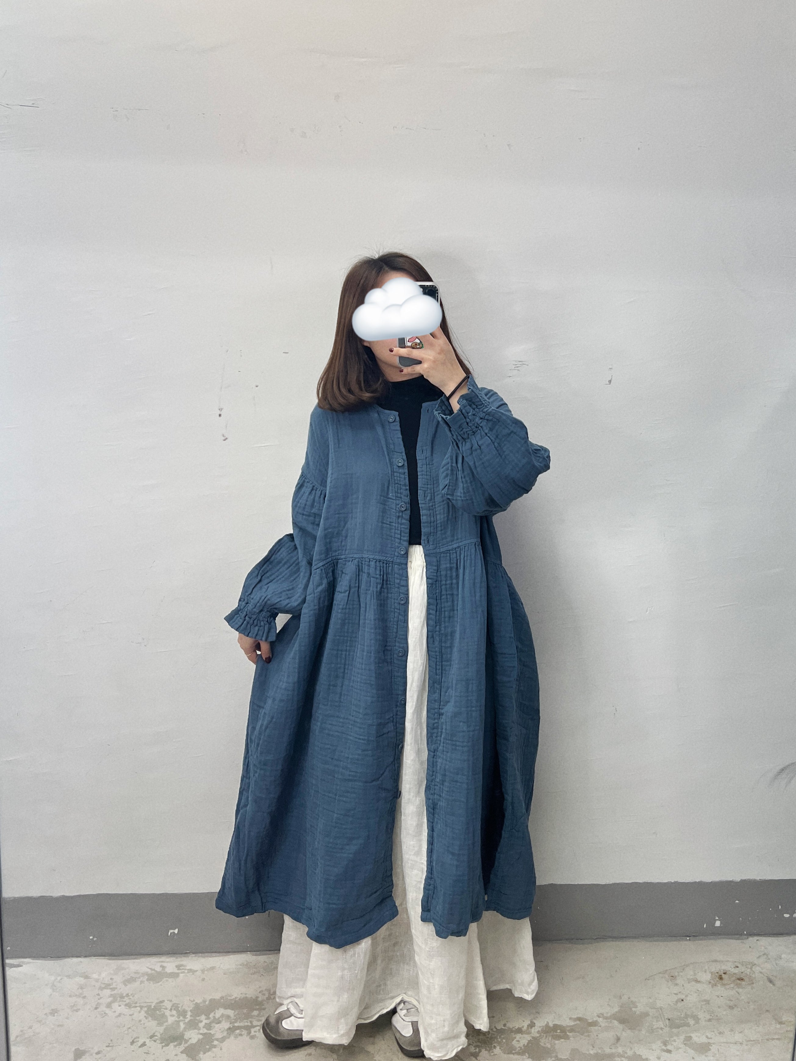 【SALE】bb棉圓領排鈕束袖ops｜3 col