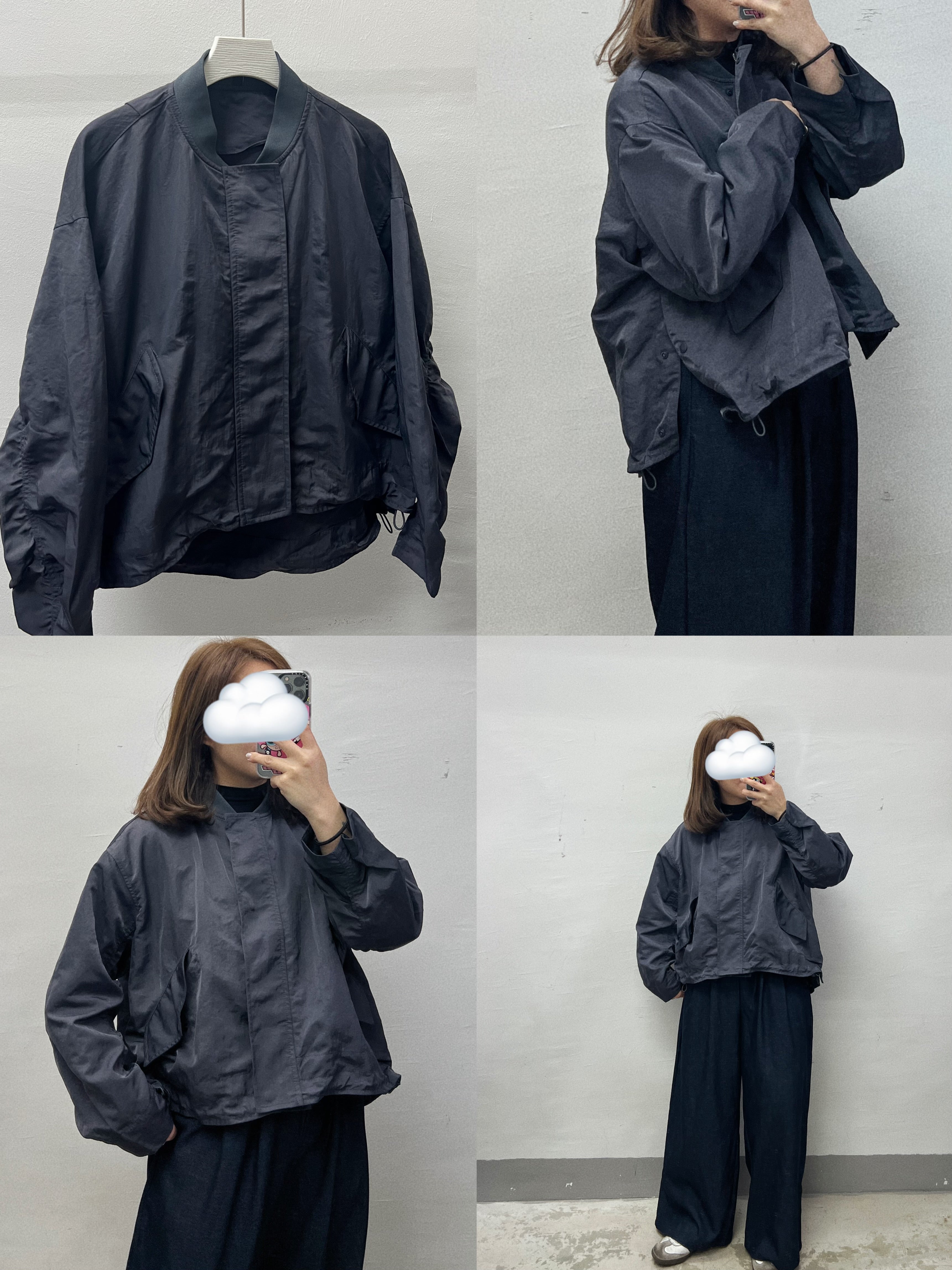 高質跣水料外套｜黑
