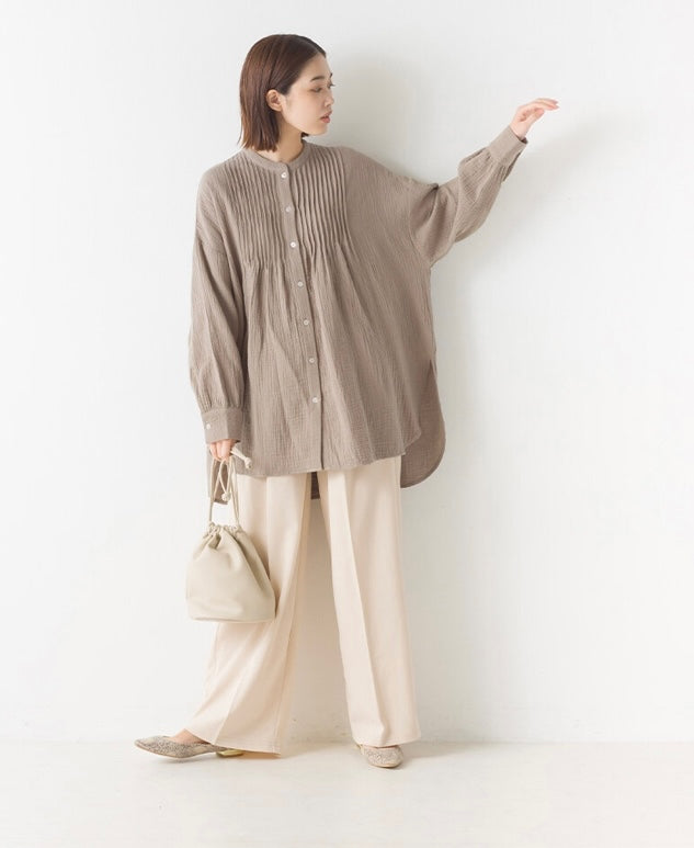 bb棉百褶排鈕top