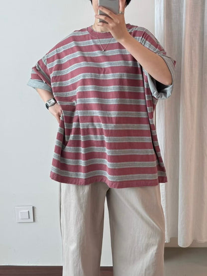 拼色條紋上衣丨4 col