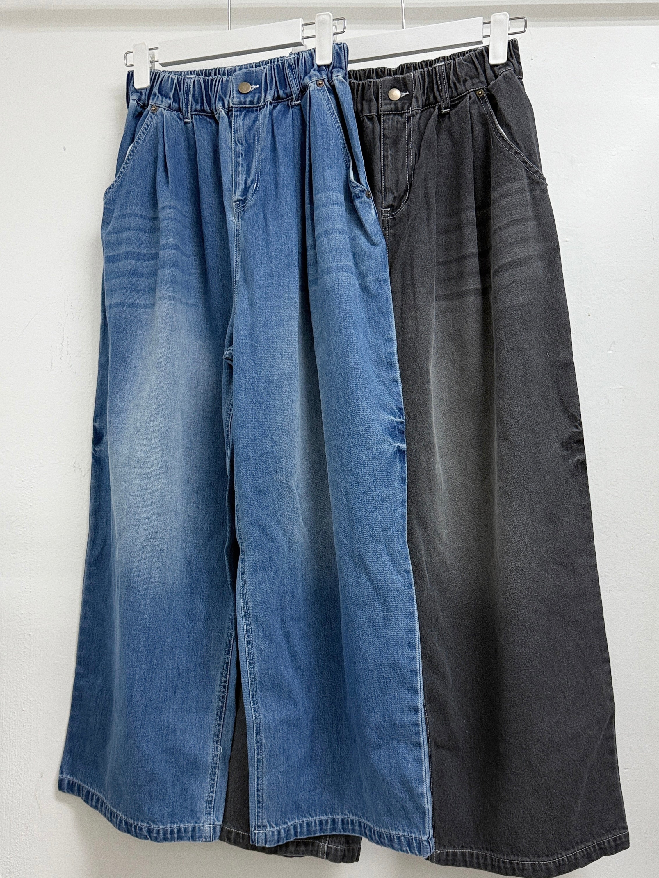 洗水色牛仔闊褲丨2 col