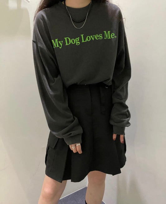 My Dog Loves Me oversize tee｜2 col