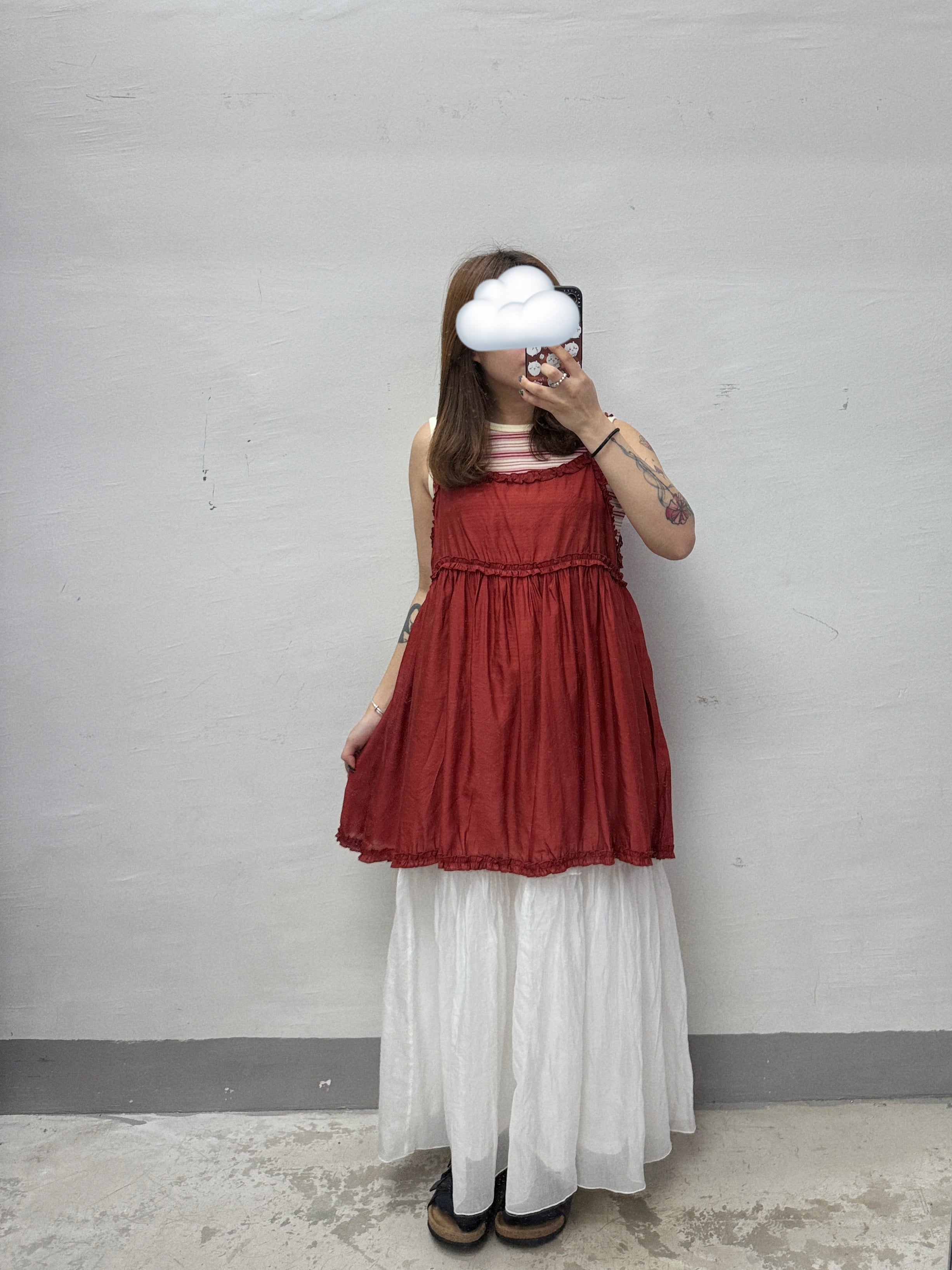 【SALE】絲滑～ruffle邊外搭丨白 灰