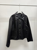 【SALE】PU皮外套｜黑