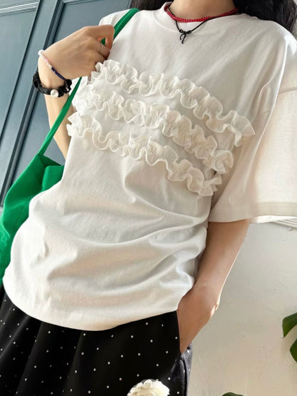 【SALE】木耳花邊上衣丨3 col