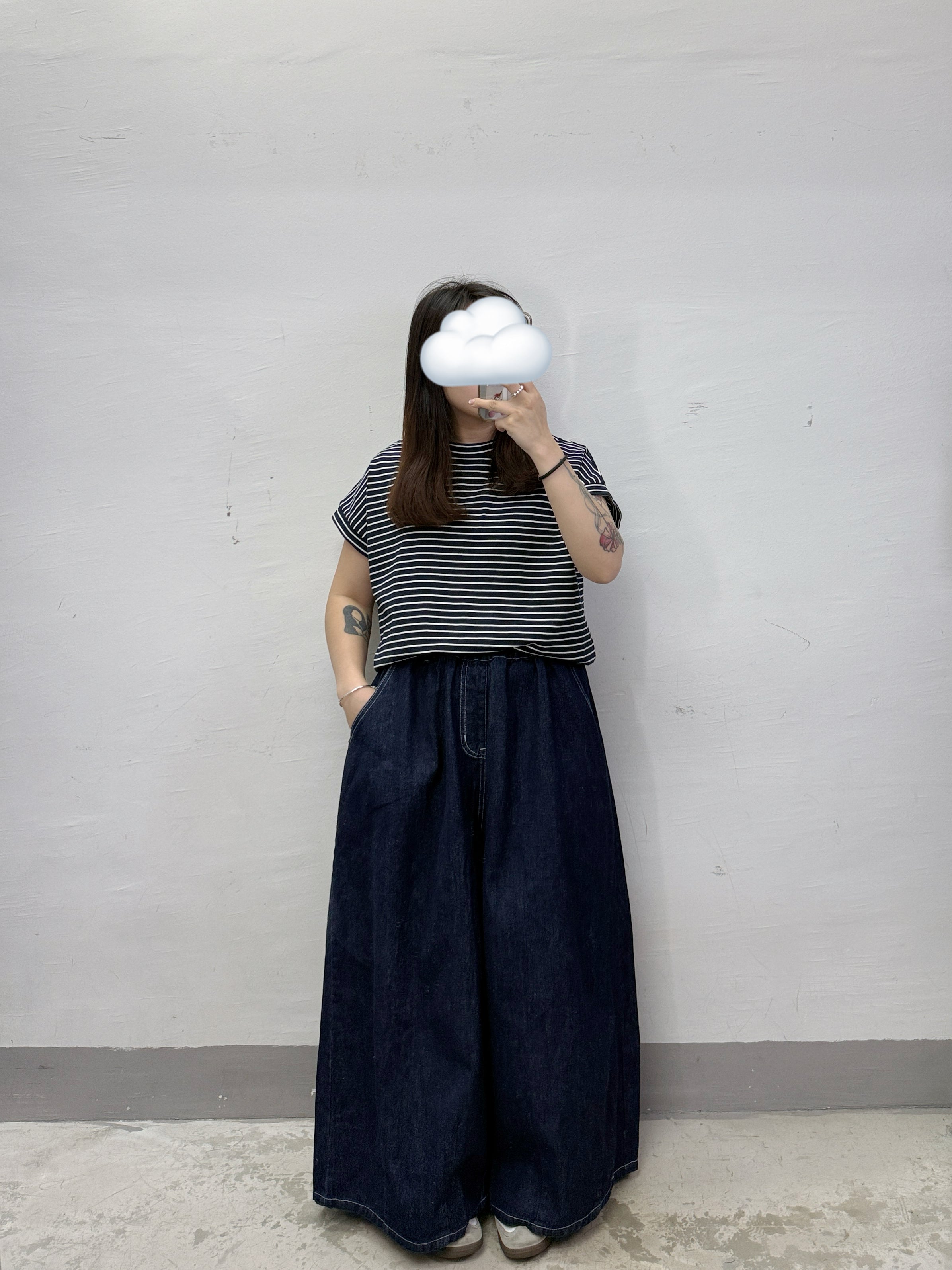 【SALE】翼袖間紋上衣丨白
