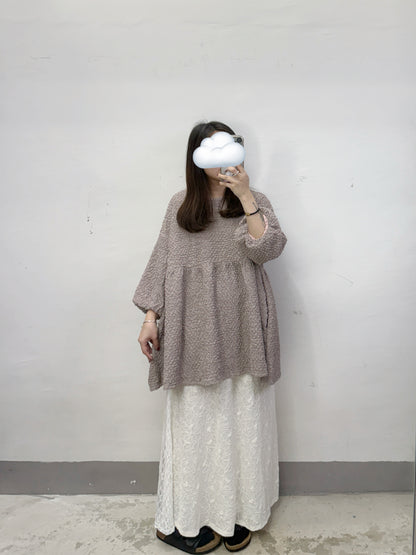 【新品優惠】皺皺紋後綁帶泡袖上衣丨3 col