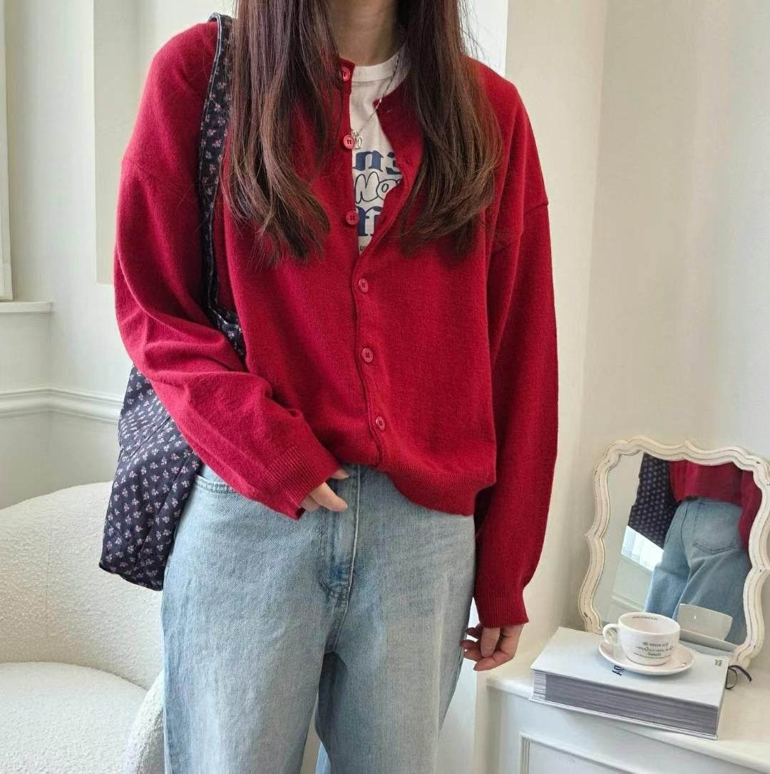 圓領闊身羊毛外套｜8 col