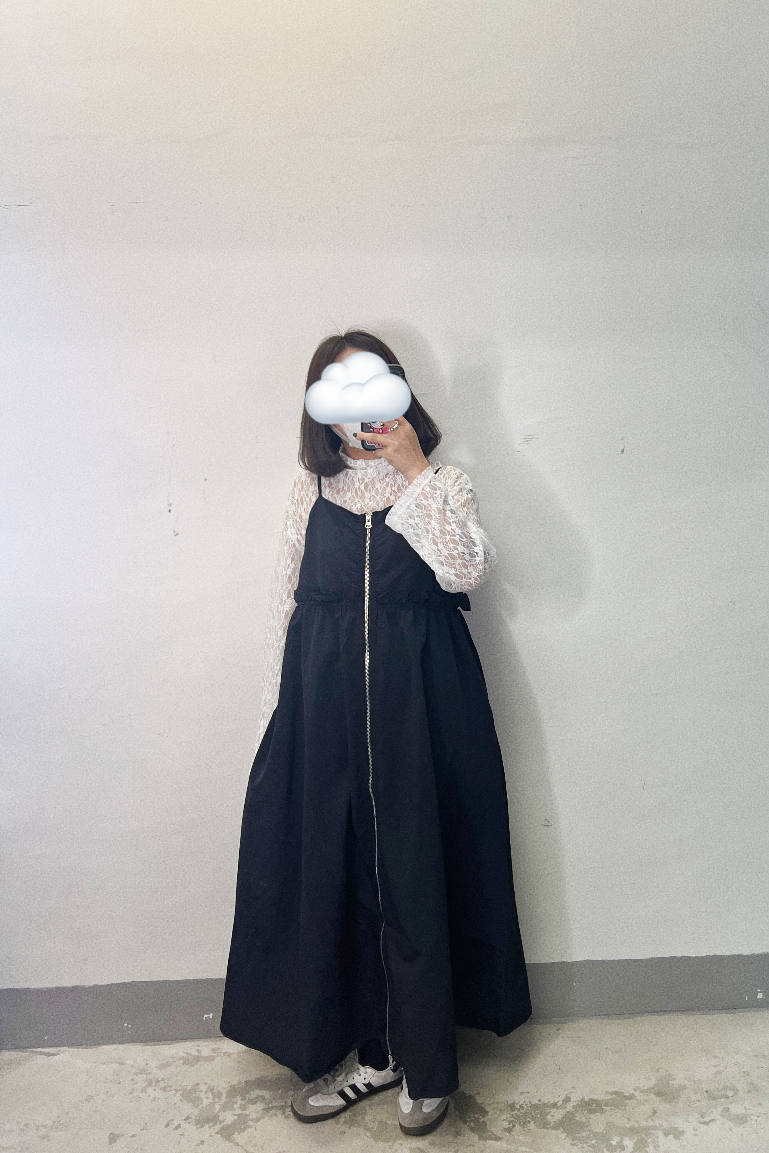 【SALE】嗦嗦風褸料吊帶ops/外搭｜藍