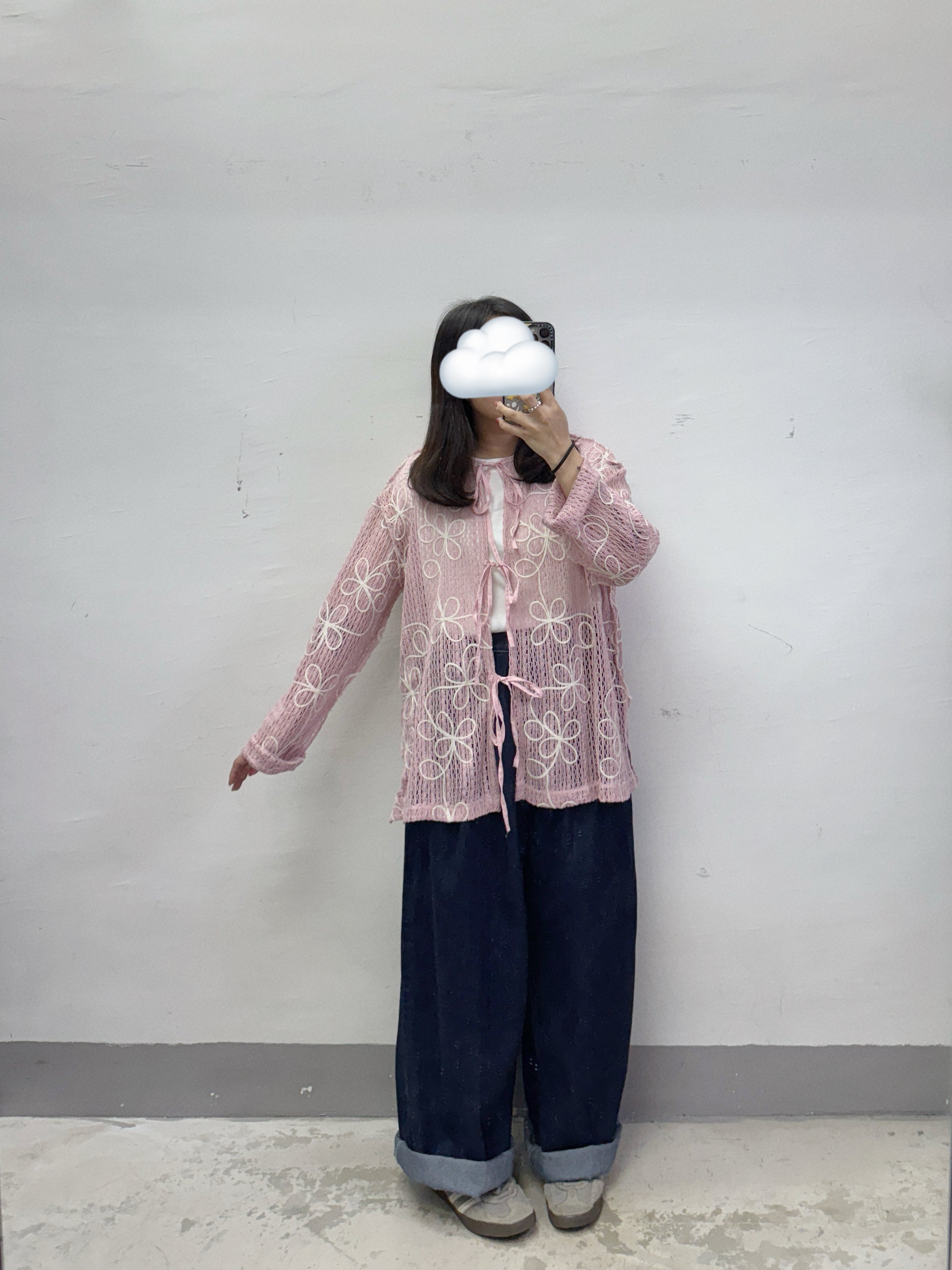 全橡筋牛仔闊褲