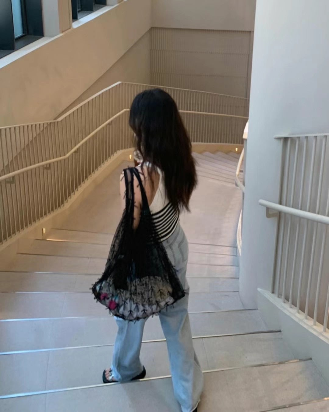 【SALE】蝴蝶結紗紗tote bag｜2 col