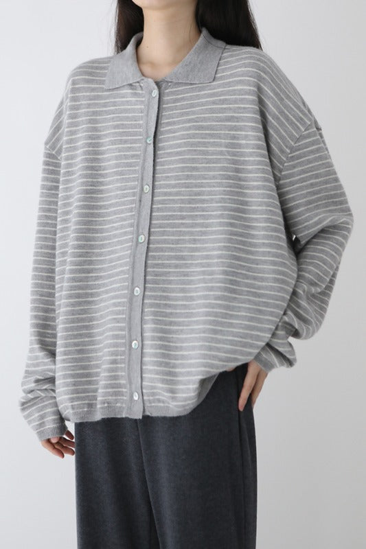 【新品優惠】反領條紋針織外套丨3 col