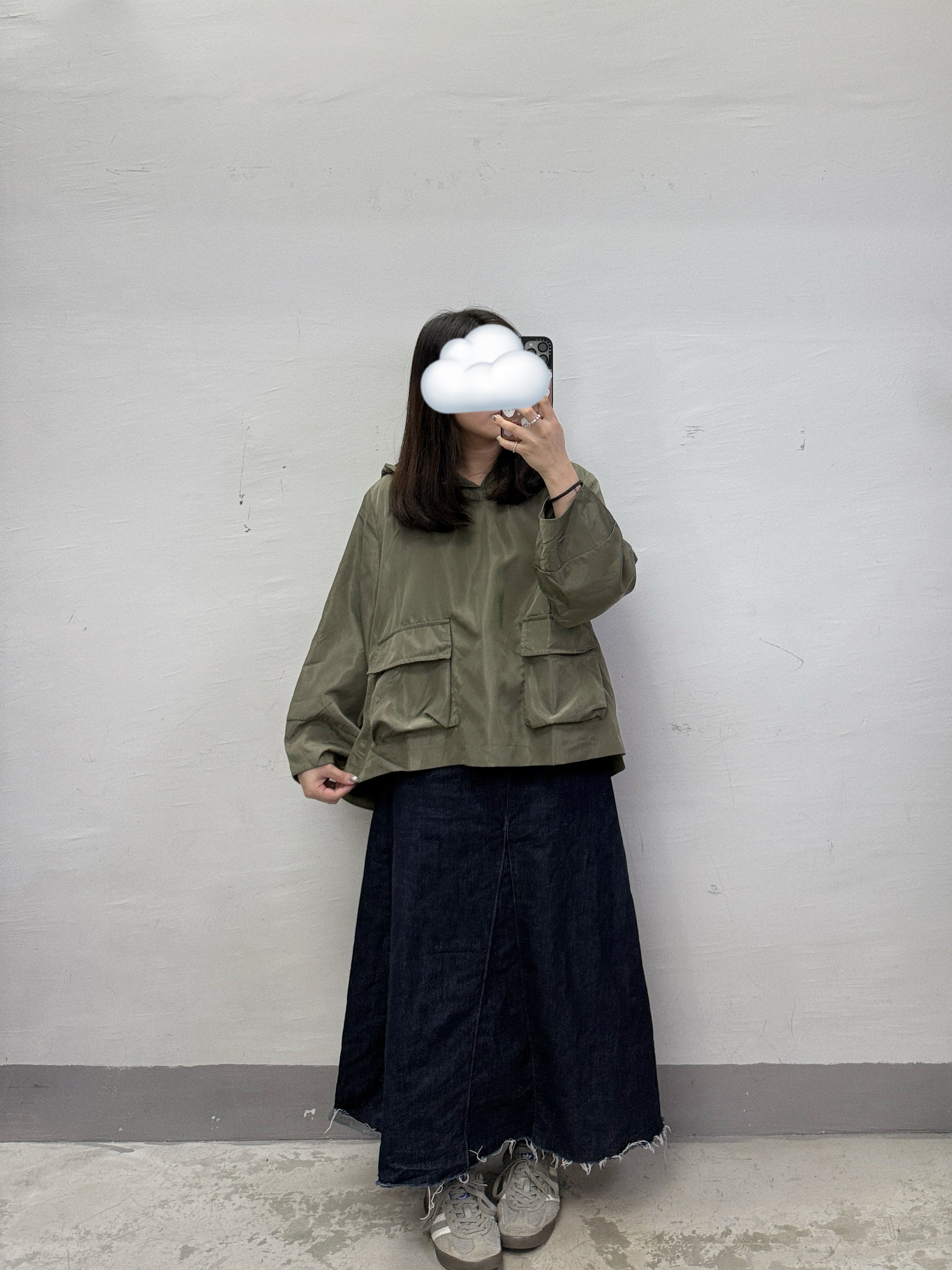 嗦嗦風褸料口袋連帽上衣（內有薄棉內里）丨2 col