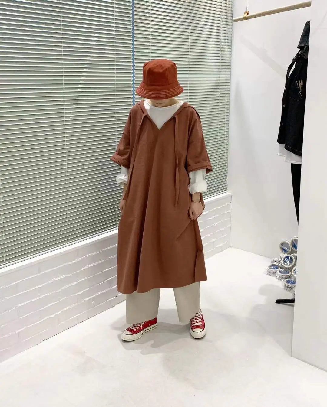 【SALE】有帽中袖ops｜3 col