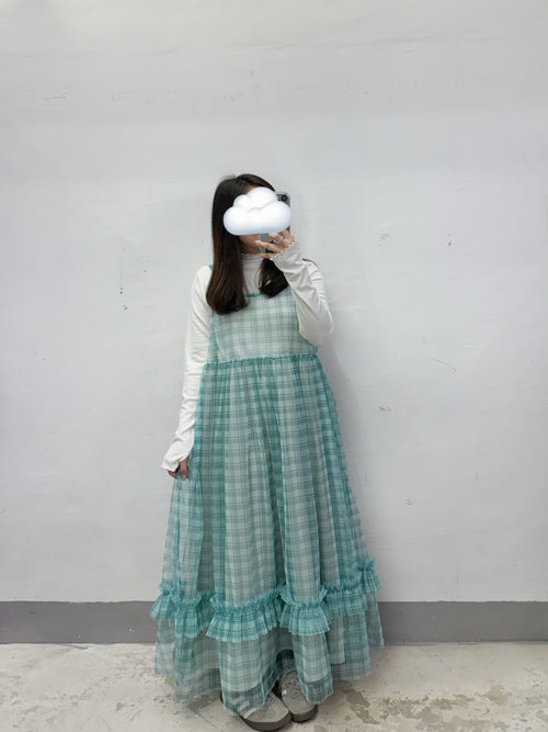 【新品優惠】紗紗格紋吊帶ops丨5 col