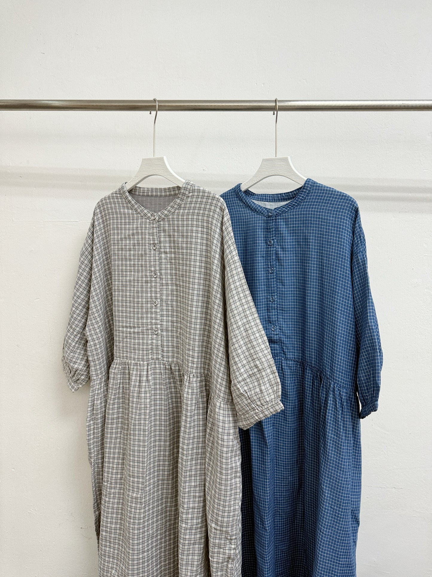 【SALE】bb棉格紋ops丨灰
