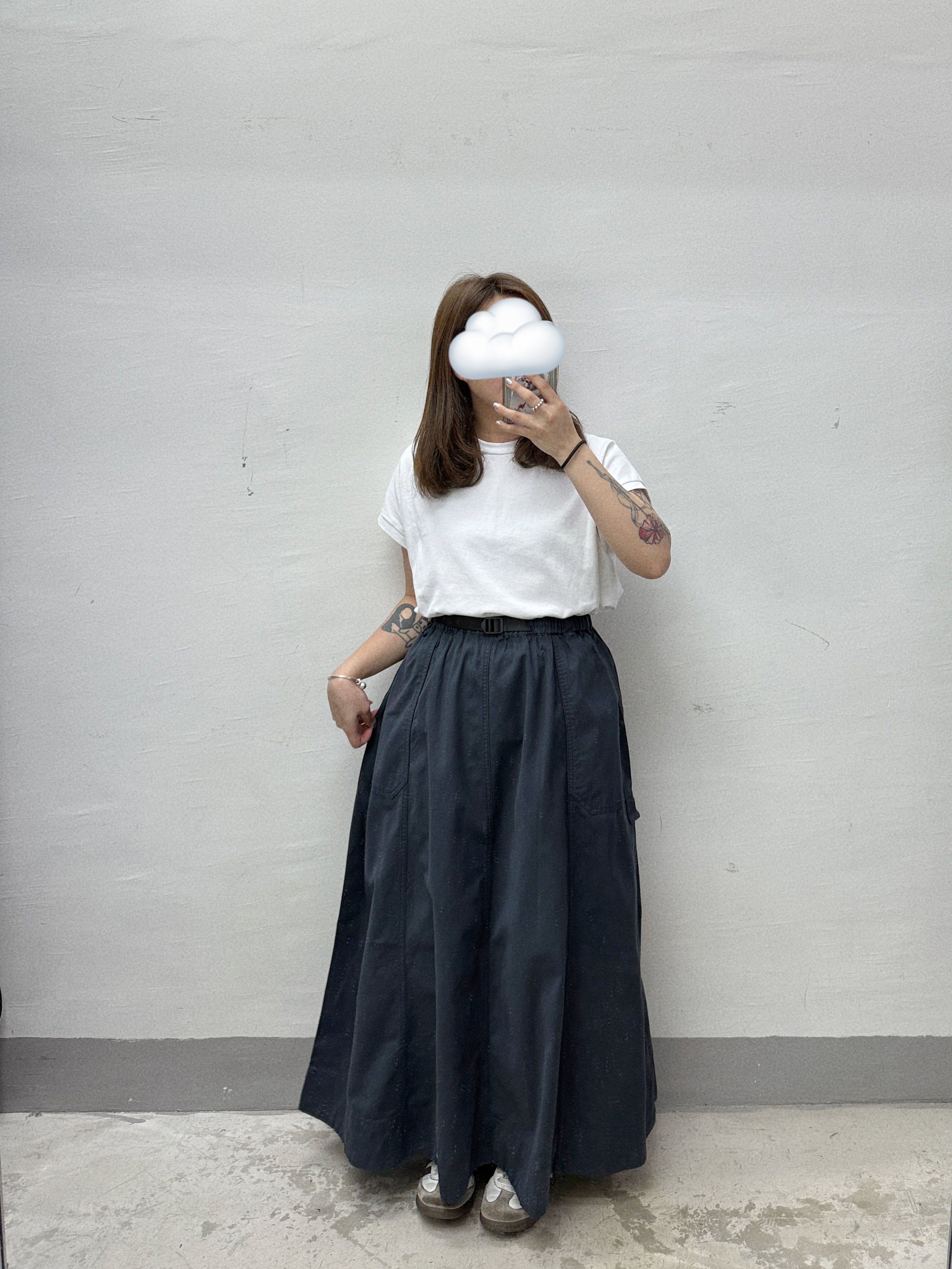 新色入！斜布料連belt口袋半裙丨4 col