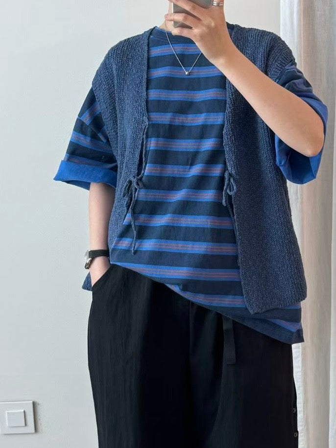 拼色條紋上衣丨4 col