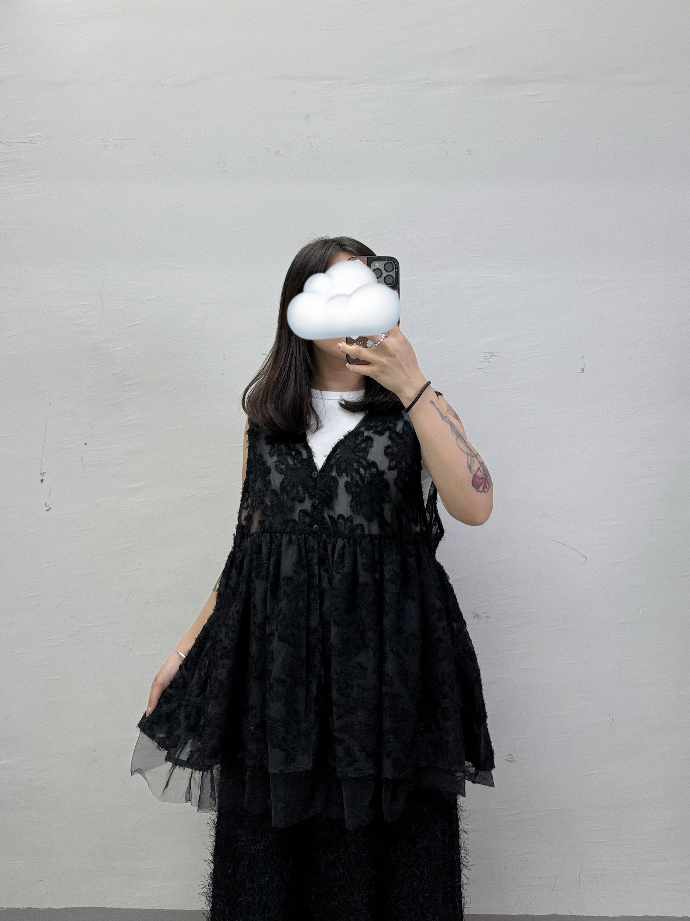 【SALE】蘇蘇花紋拼紗外搭丨4 col