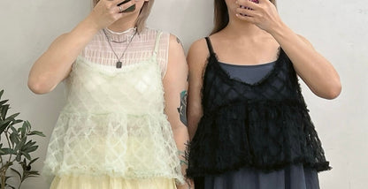 【SALE】立體花紋紗紗外搭丨4 col