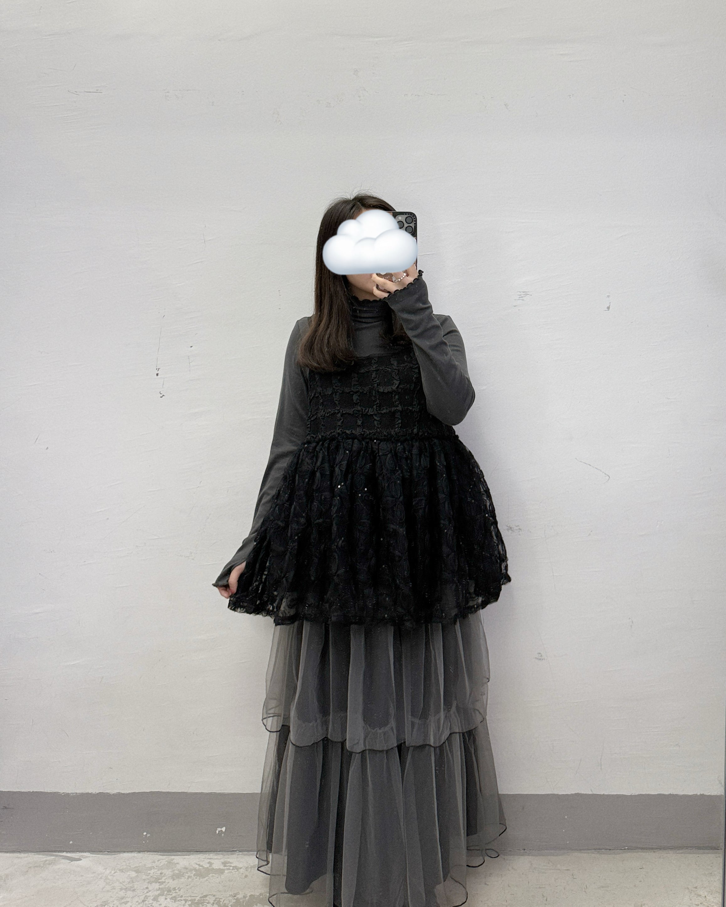 重工～立體花紋拼紗外搭丨3 col