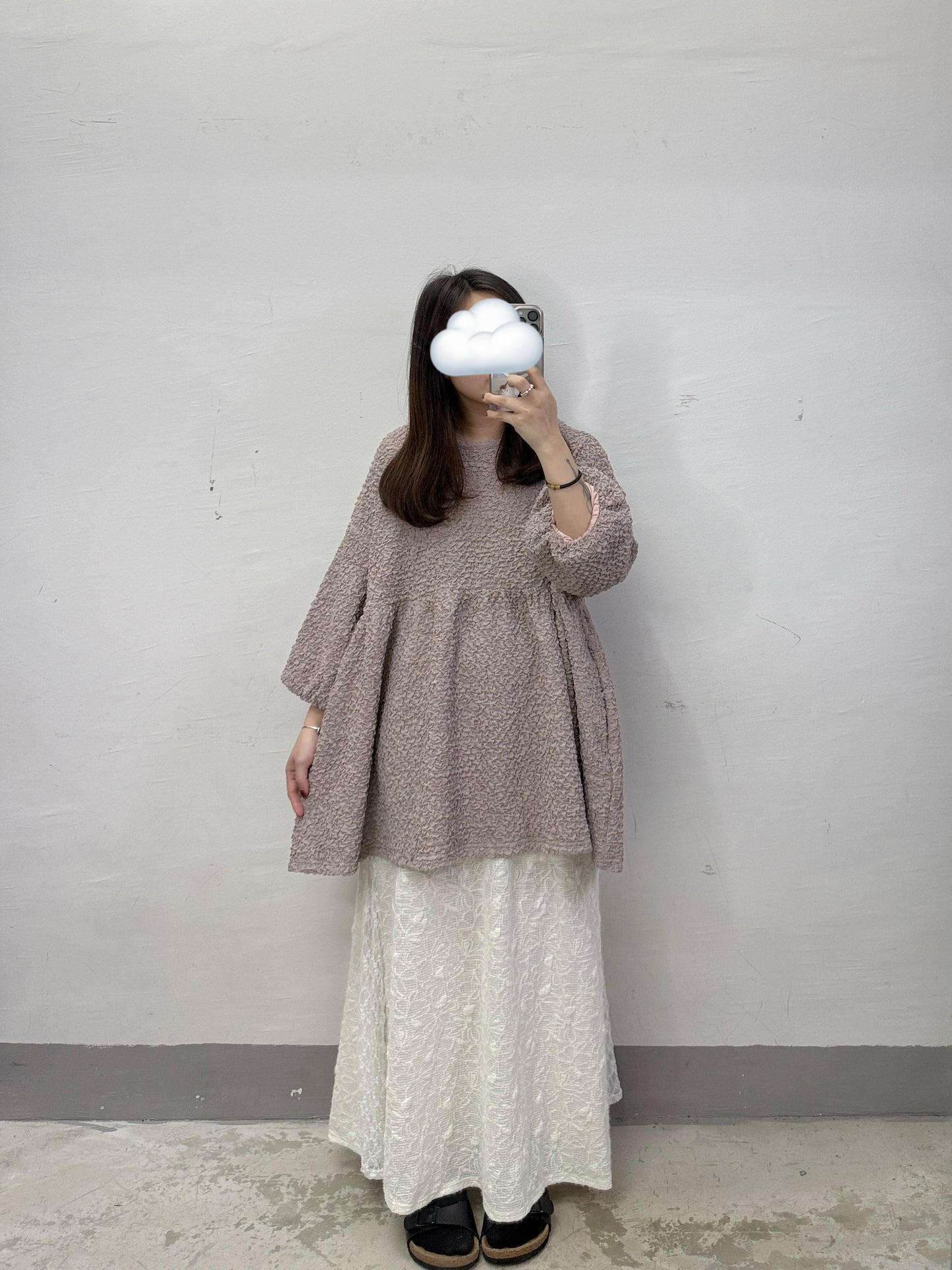 【新品優惠】皺皺紋後綁帶泡袖上衣丨3 col