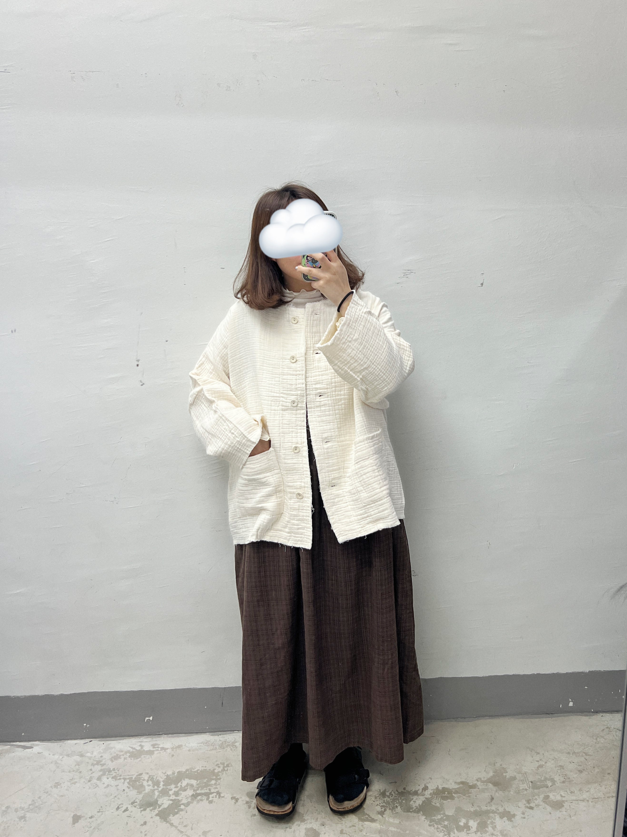 披口挺身bb棉料外套｜2 col