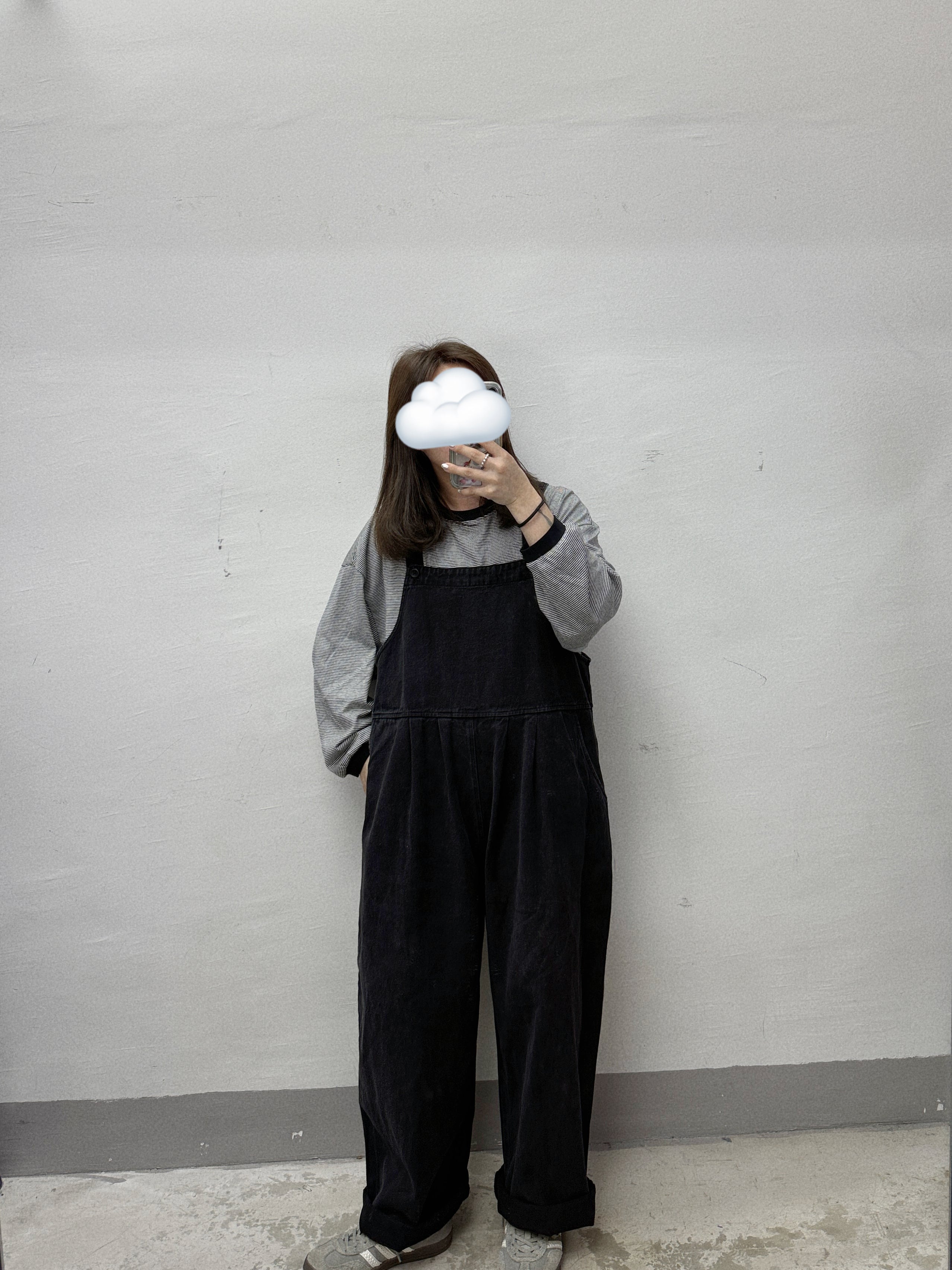 可調節工人褲丨米白