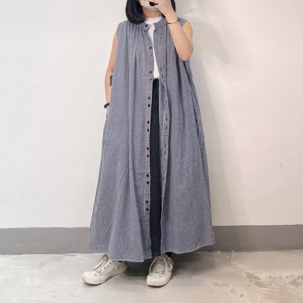 格子排鈕背心ops｜2 col