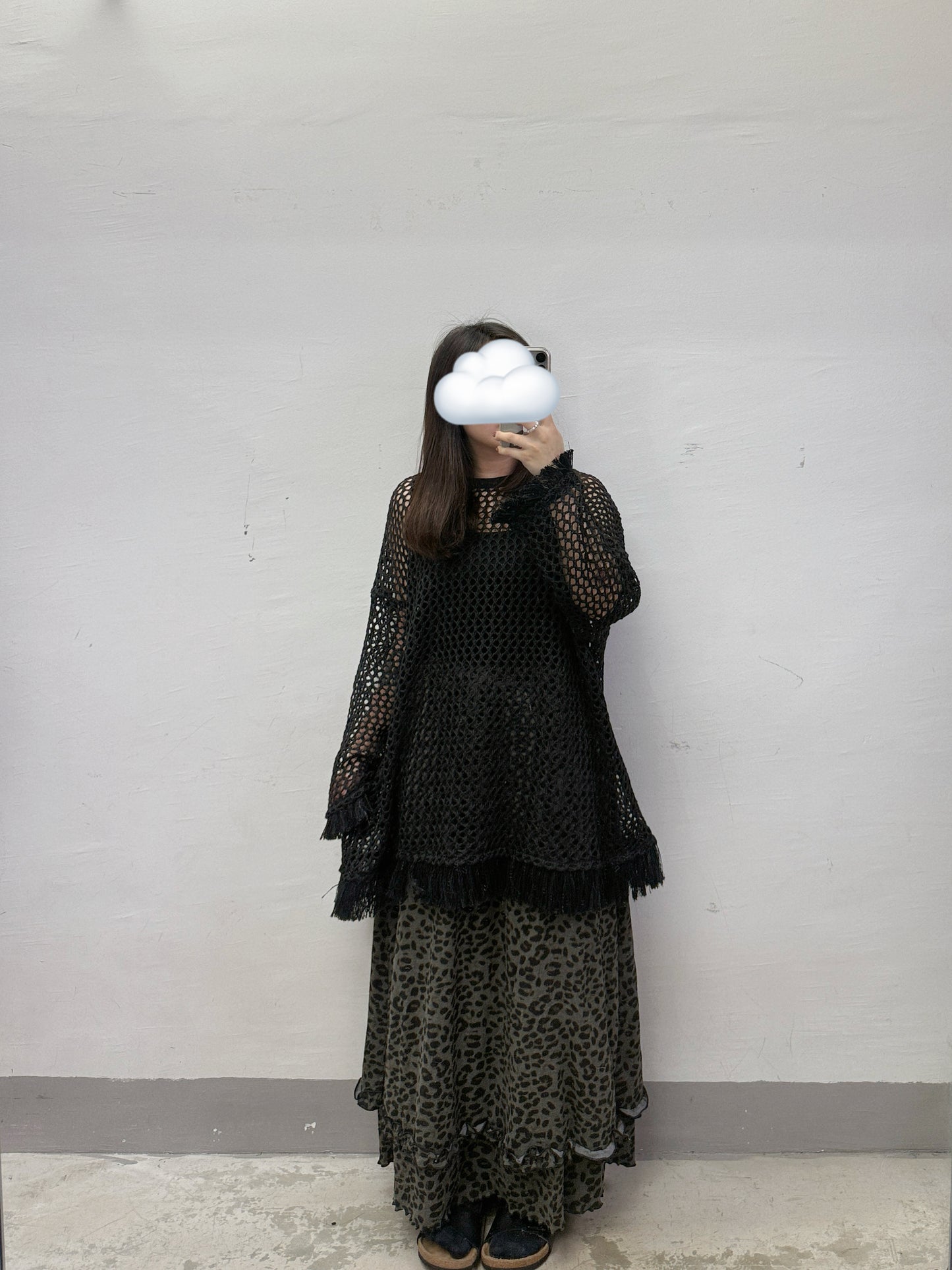 下擺流蘇網網針織上衣丨3 col