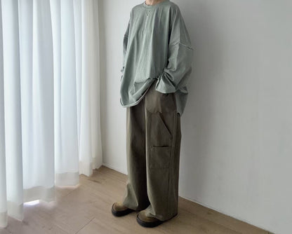 洗水色oversize top｜4 col