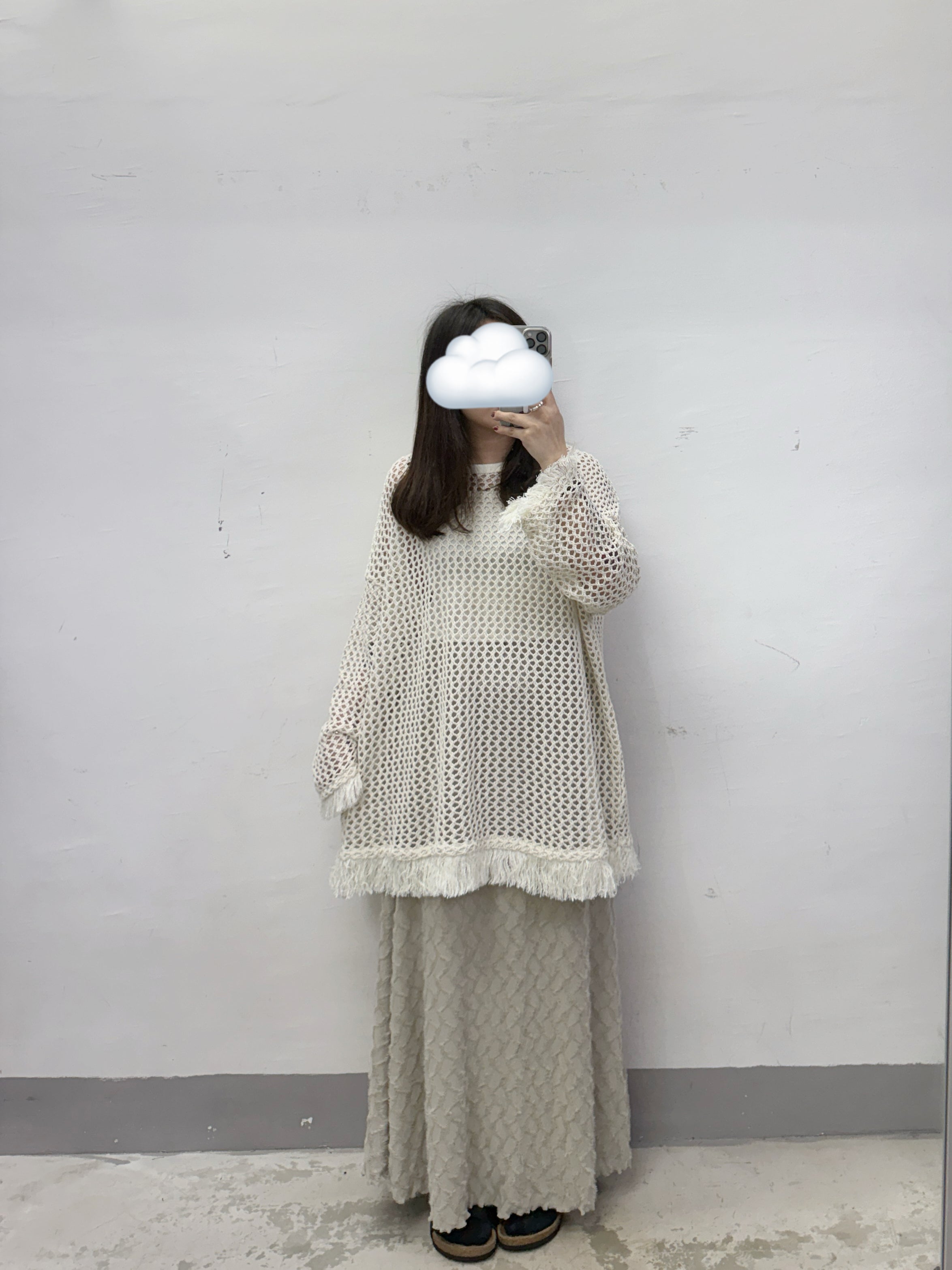 【新品優惠】下擺流蘇網網針織上衣丨3 col