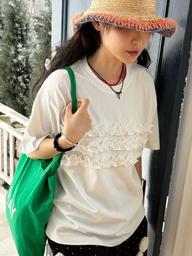 【SALE】木耳花邊上衣丨3 col
