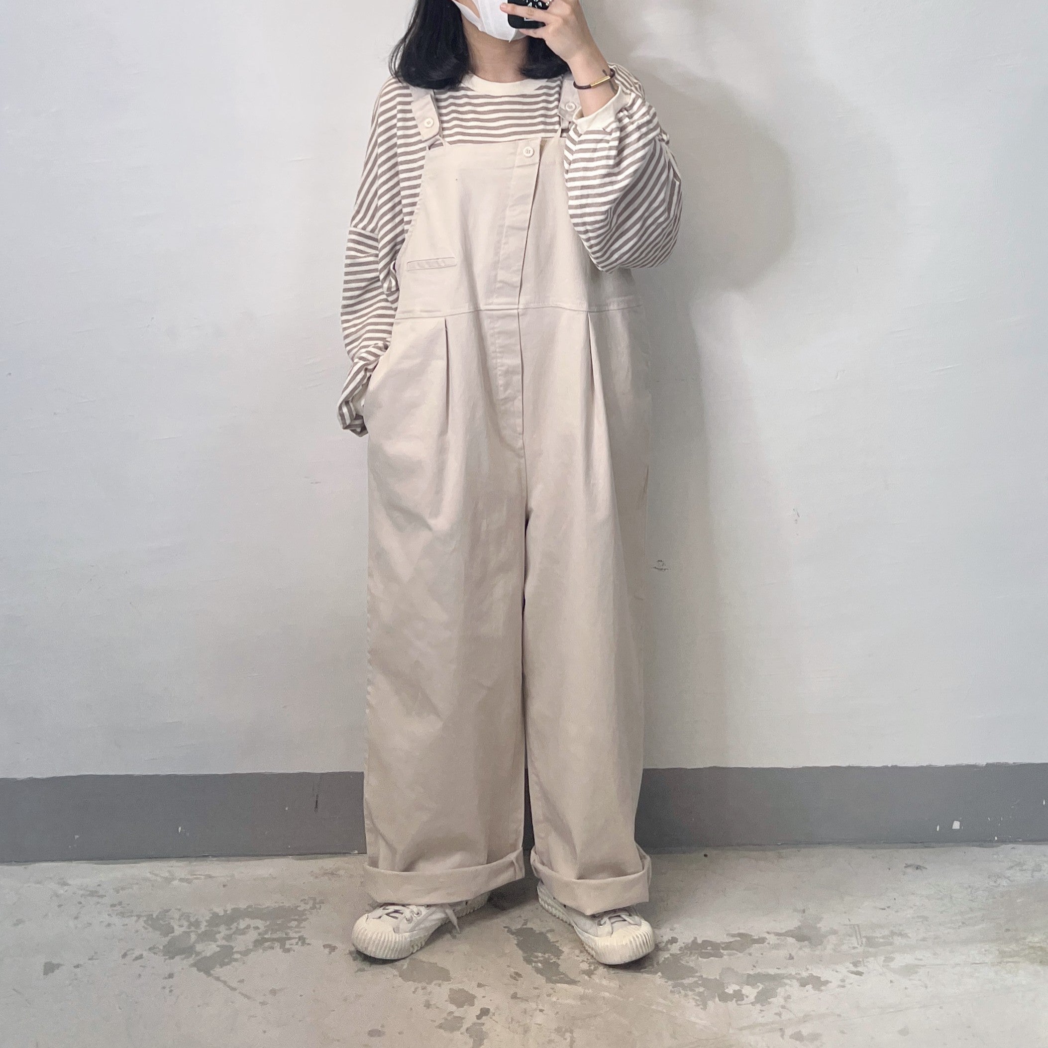 薄扯布worker工人褲｜米白