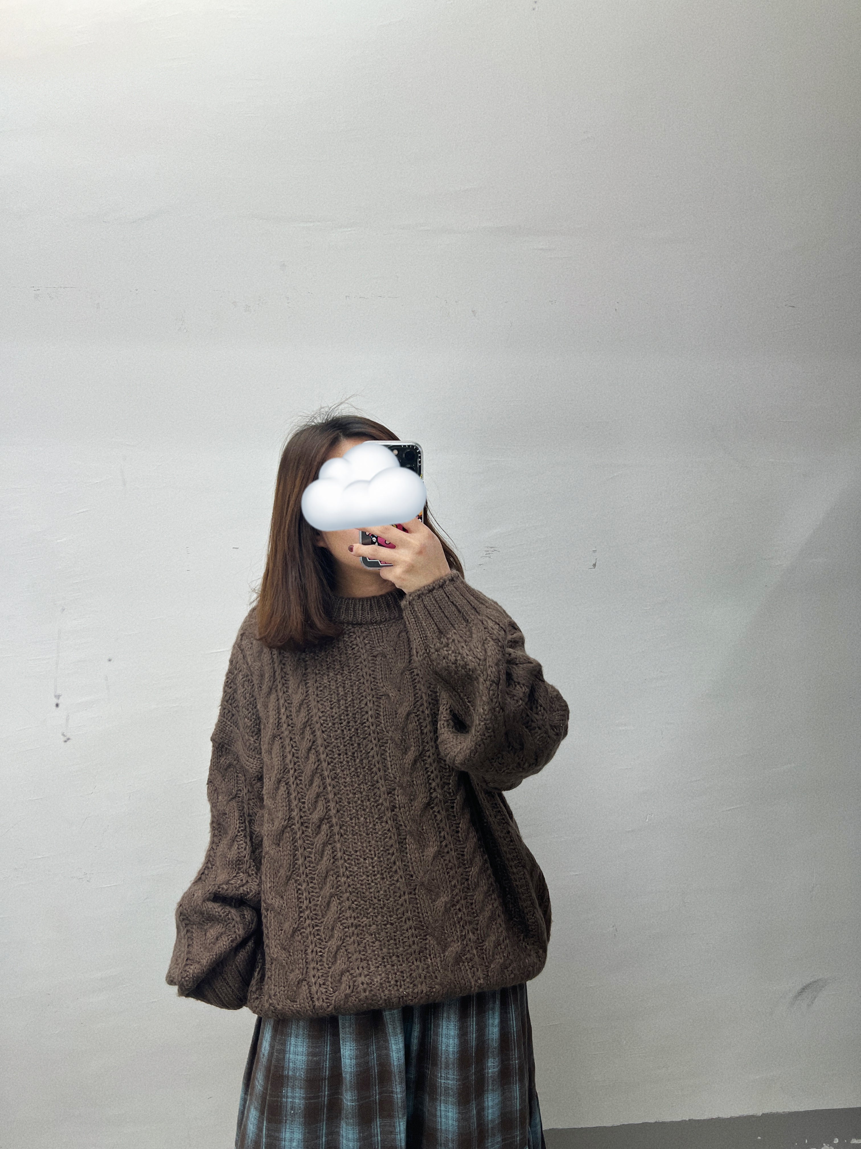 麻花紋冷衫｜米白