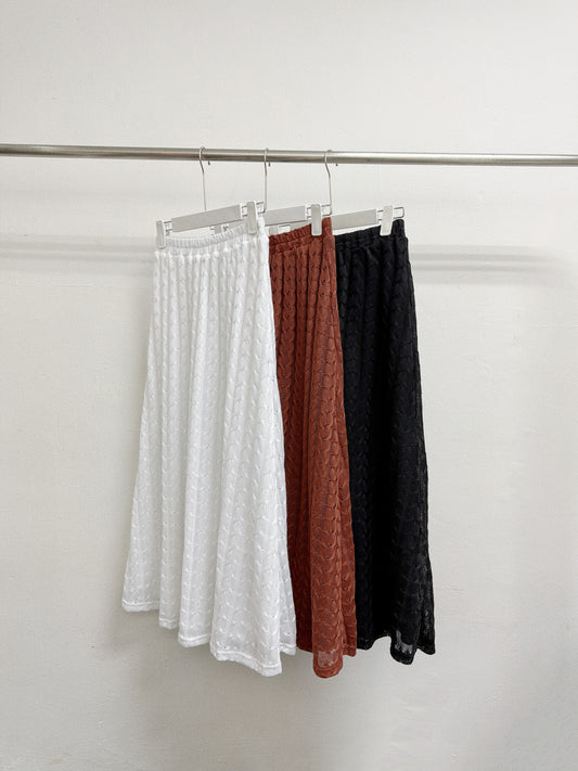 【新品優惠】麻花紋針織半身裙丨3 col