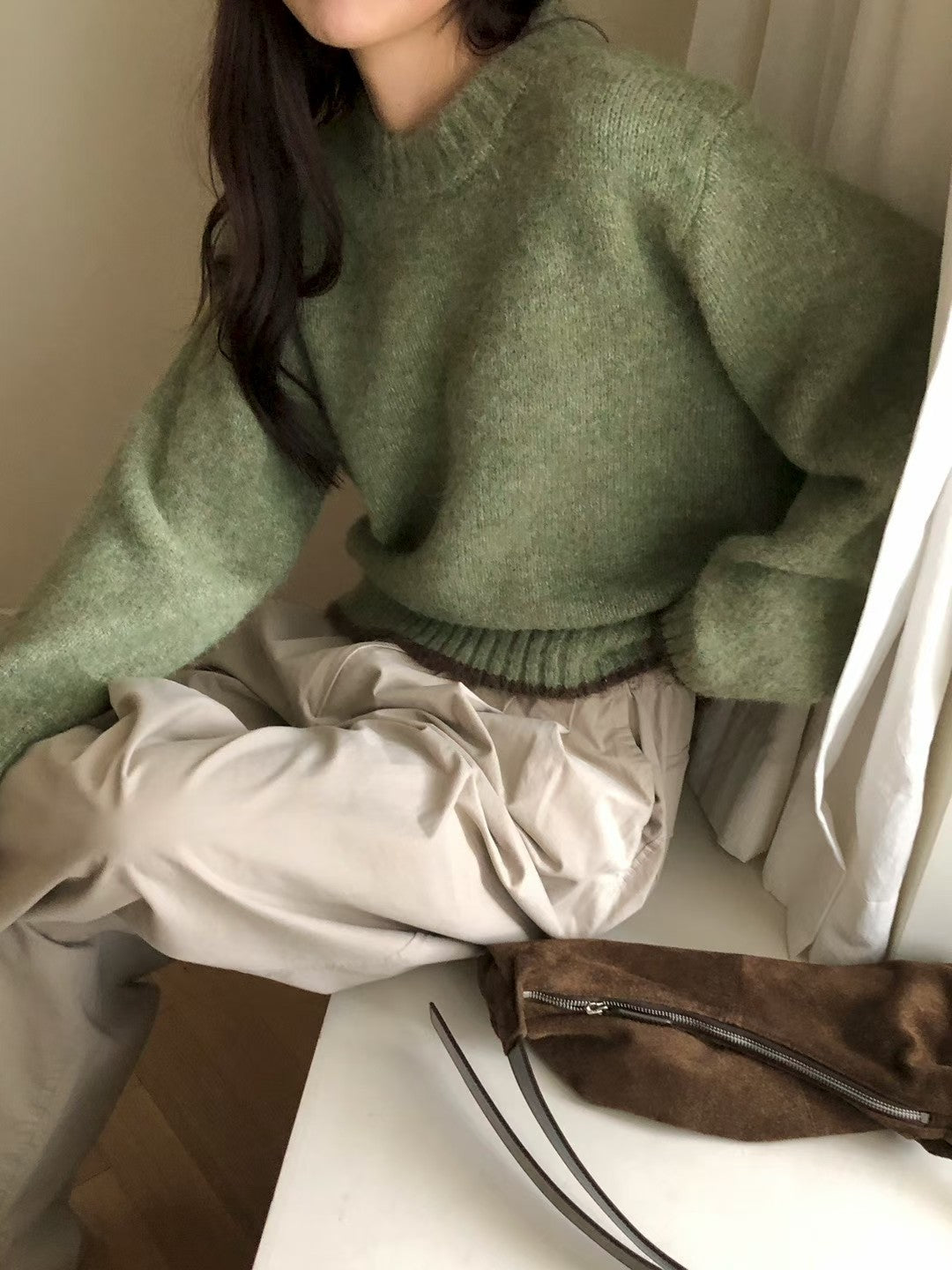 【新品優惠】SET!圍巾拼色毛衣丨4 col