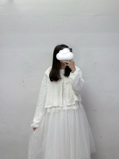 【新品優惠】荷葉領毛毛外襯丨4col