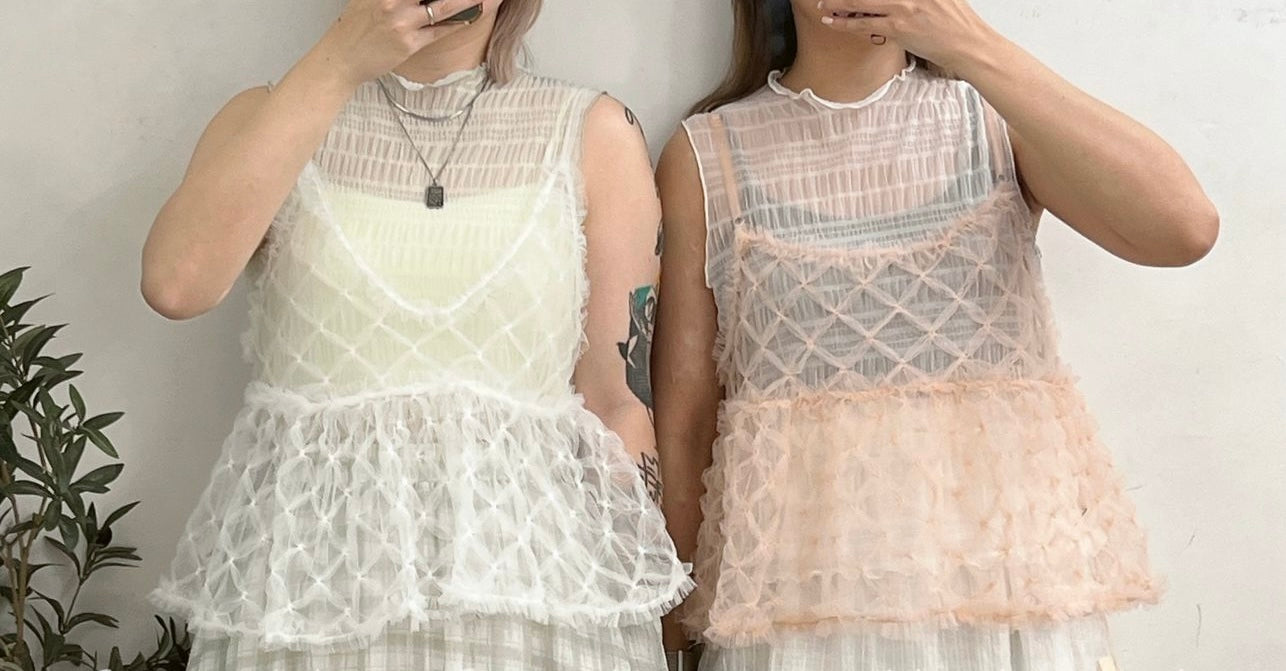 【SALE】立體花紋紗紗外搭丨4 col