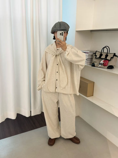 【新品優惠】圓領棉料闊外套丨4 col