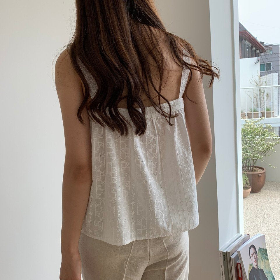 【SALE】靚靚刺繡通花背心