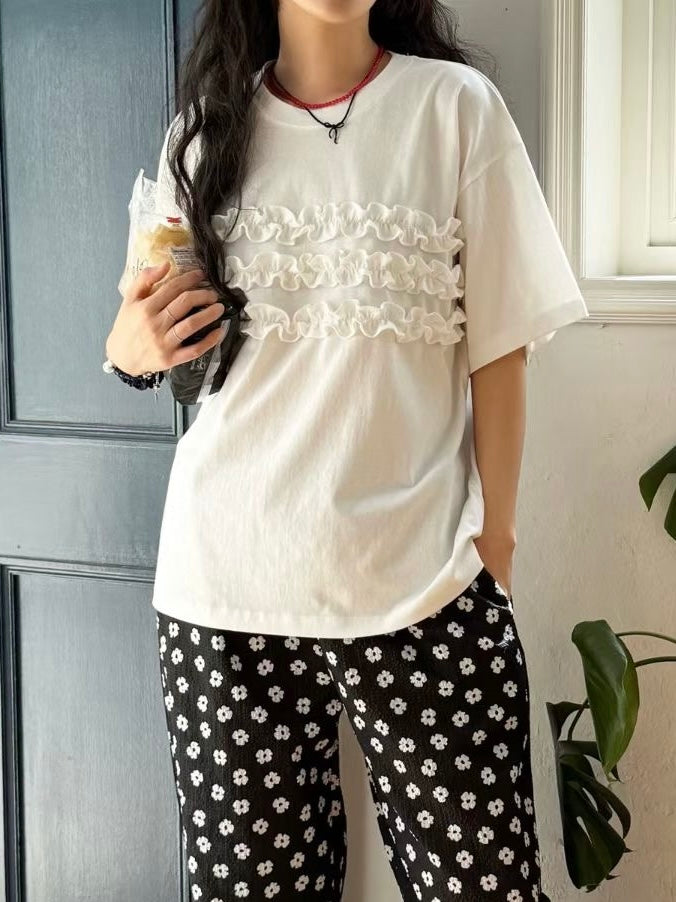【SALE】木耳花邊上衣丨3 col