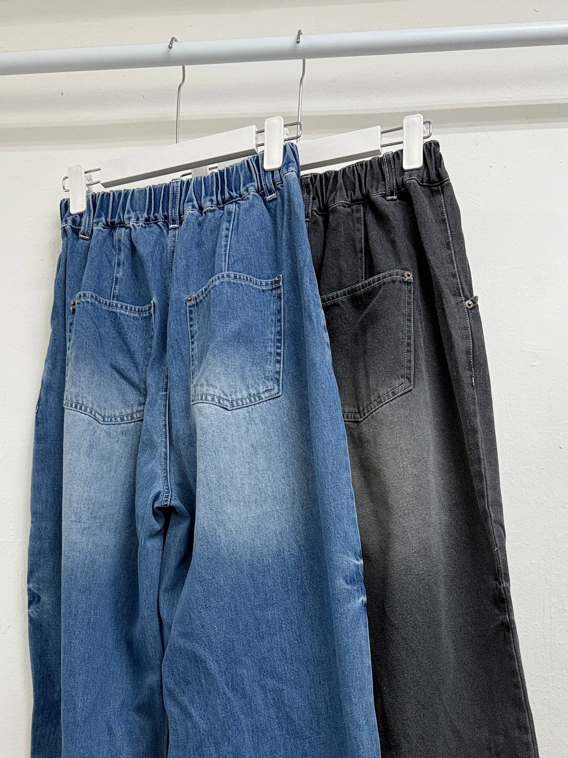 洗水色牛仔闊褲丨2 col